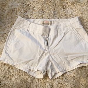 J Crew white chino shorts size 0
